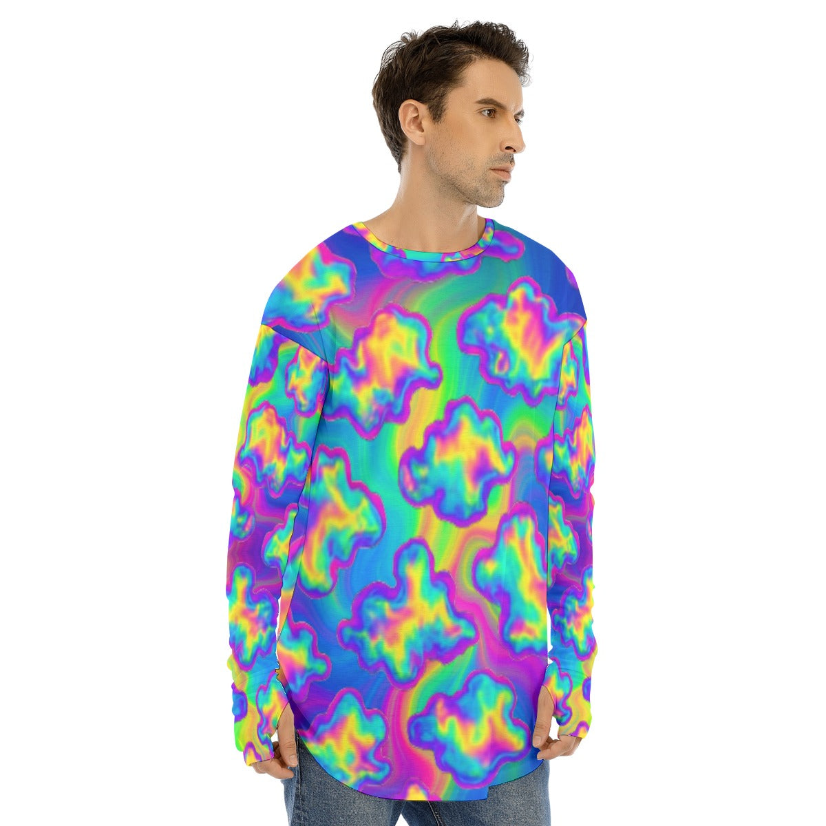 Men's Fingerless Long Sleeve T-shirt