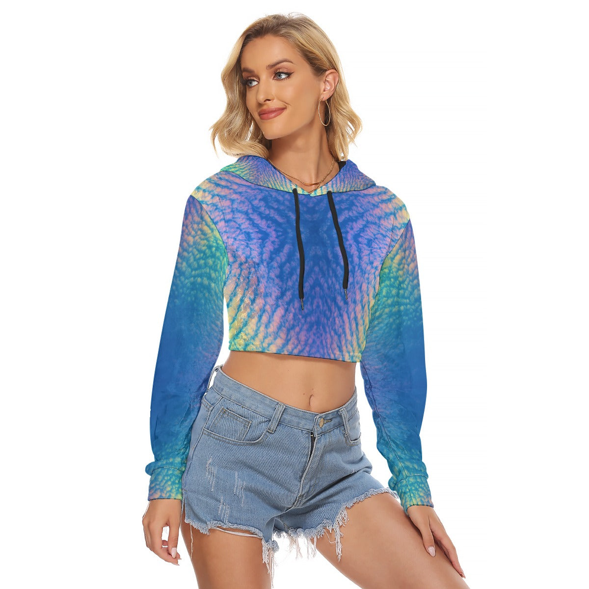 Women's Crop Top Hoodie|Velvet