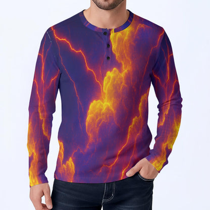 Men's Classic Long-Sleeve Henley Shirt