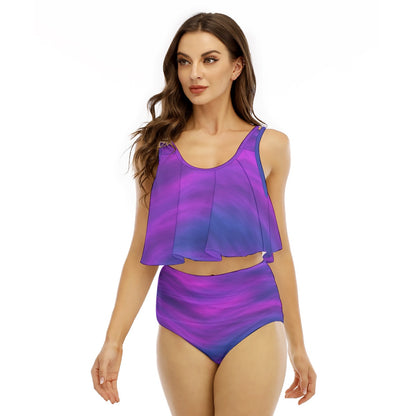 Women's Ruffled Vest Bikini Swimsuit