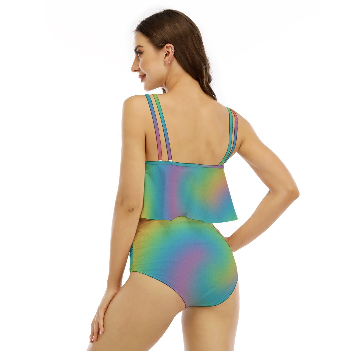 Women's Ruffled Vest Bikini Swimsuit