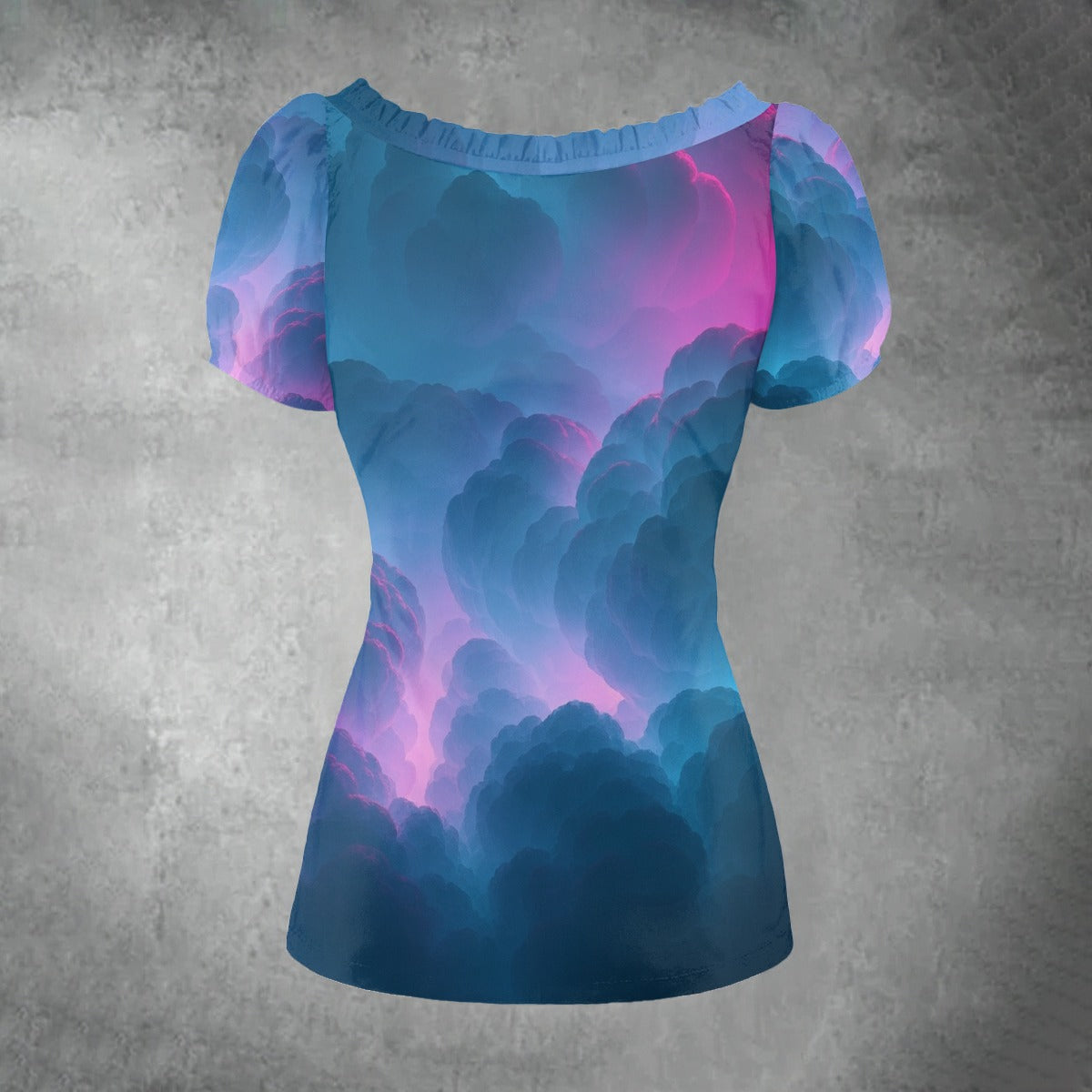 Women's Puff Sleeve Pleated Shirt