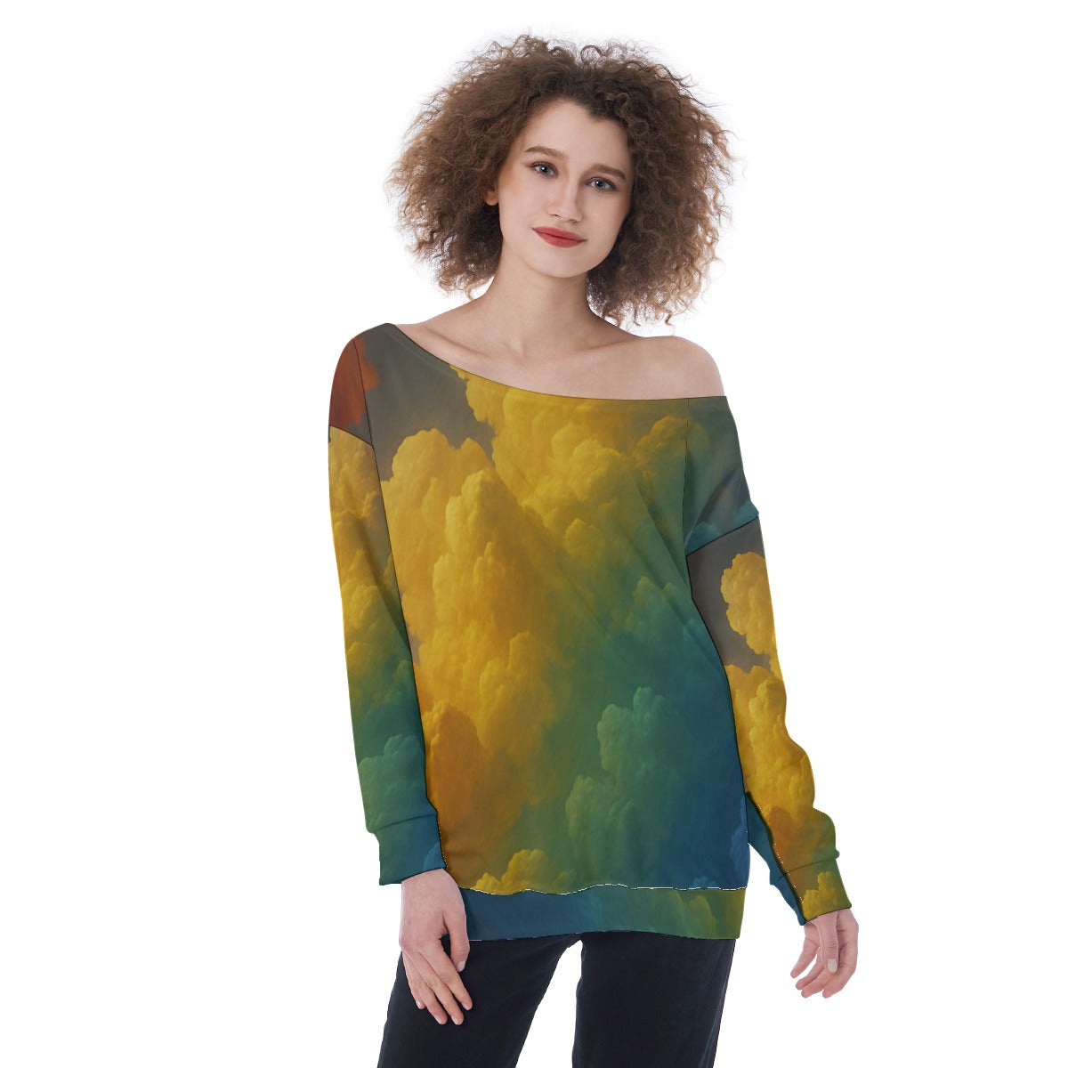 Women's Off-Shoulder Sweatshirt