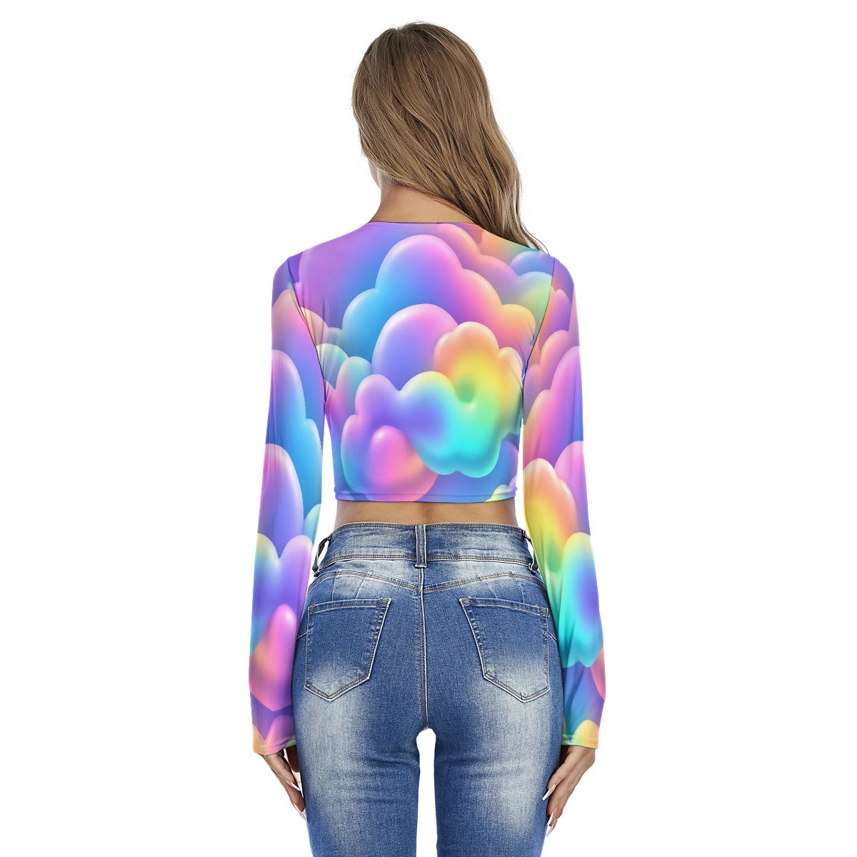 Women's Round Neck Crop Top T-Shirt