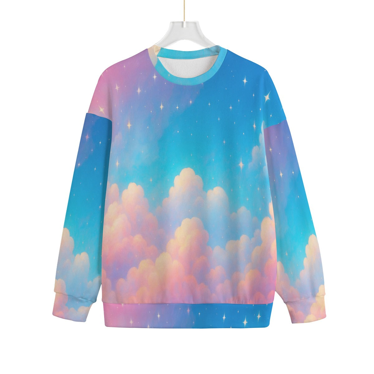 Unisex Drop-shoulder Knitted Fleece Sweater - view 1