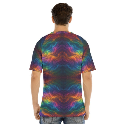 Men's Raglan Sleeve T-shirt With Button Closure