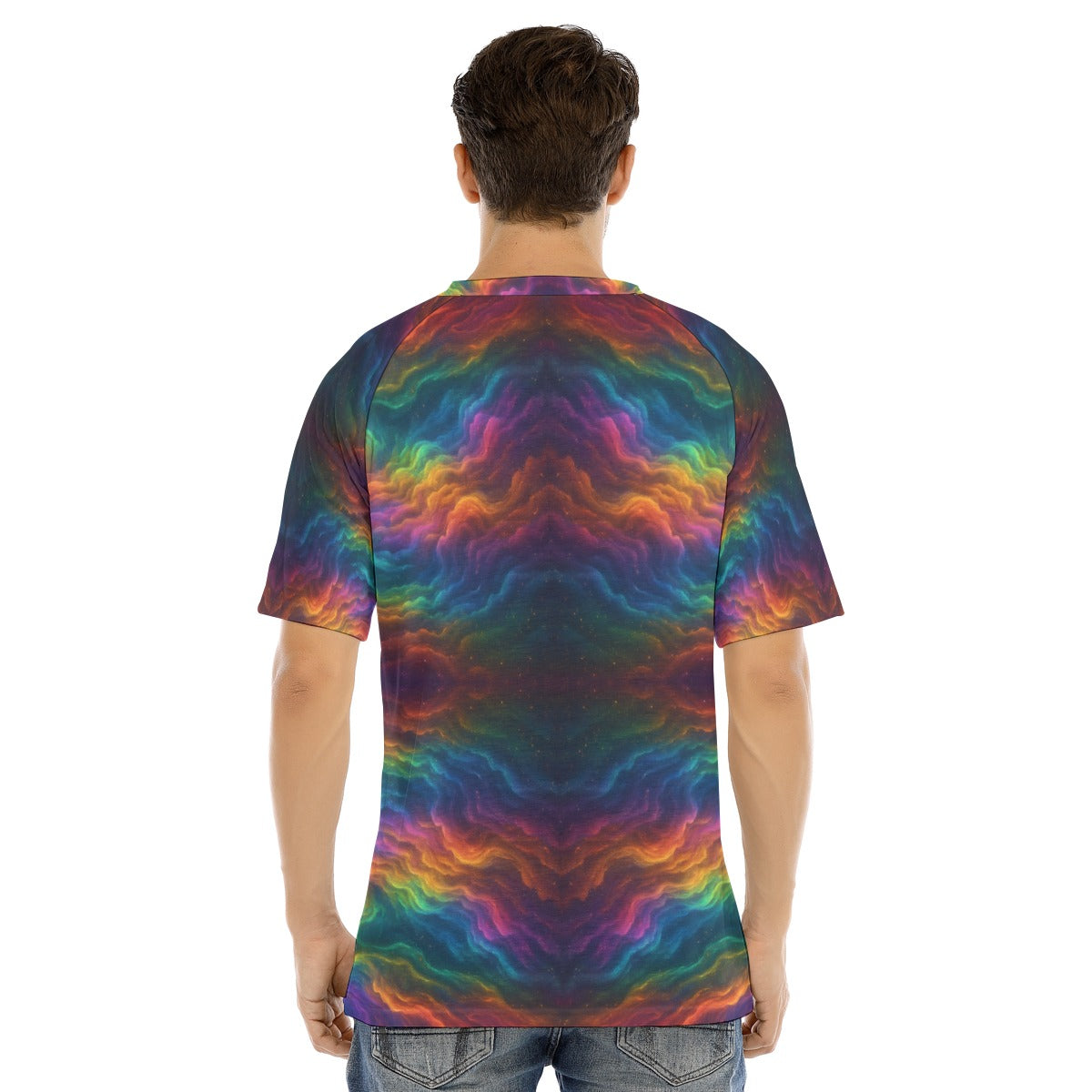 Men's Raglan Sleeve T-shirt With Button Closure