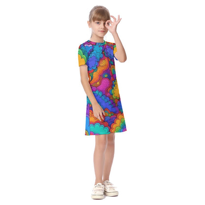 Unisex Kid's Short Sleeve Dress
