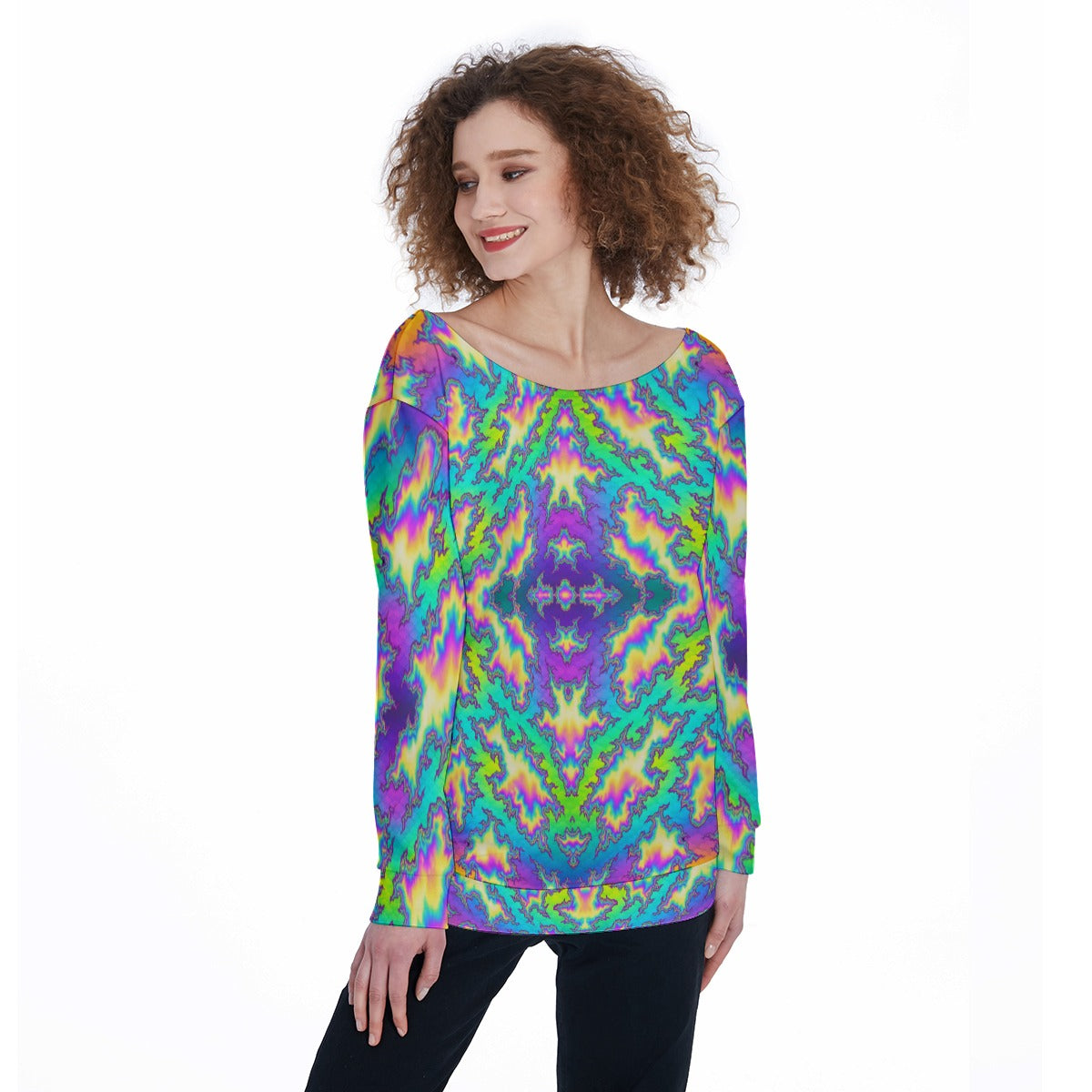 Women's Off-Shoulder Sweatshirt