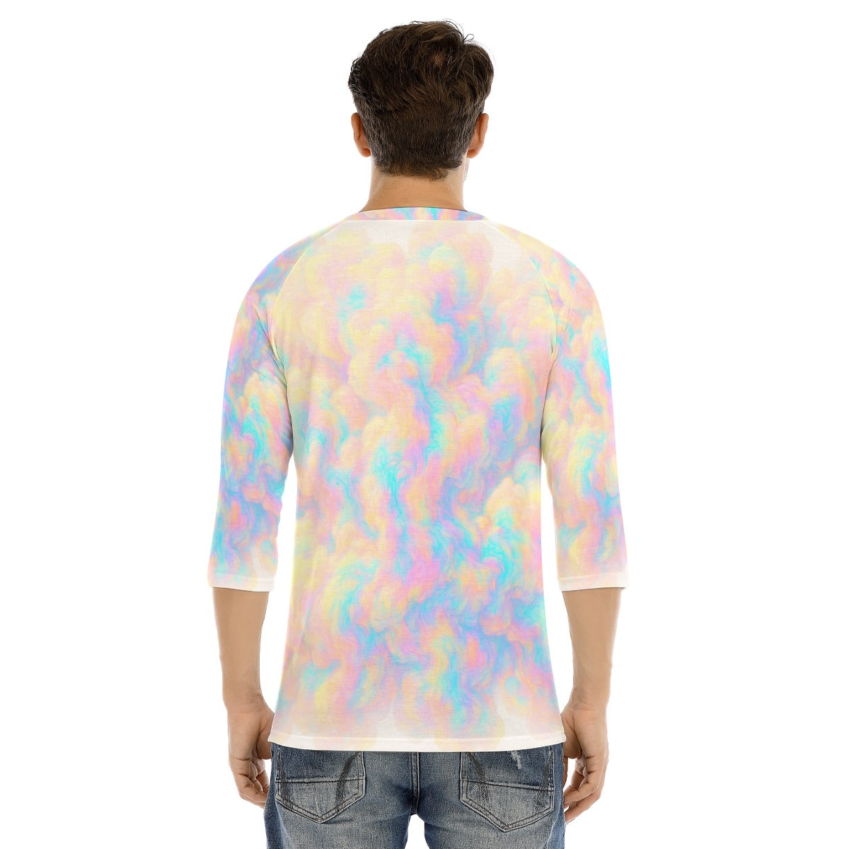 Men's Bracelet Sleeve T-shirt With Button Closure - view 4