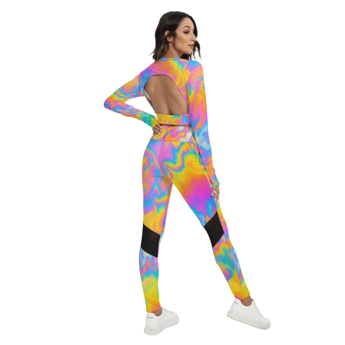 Women's Sport Set With Backless Top And Leggings