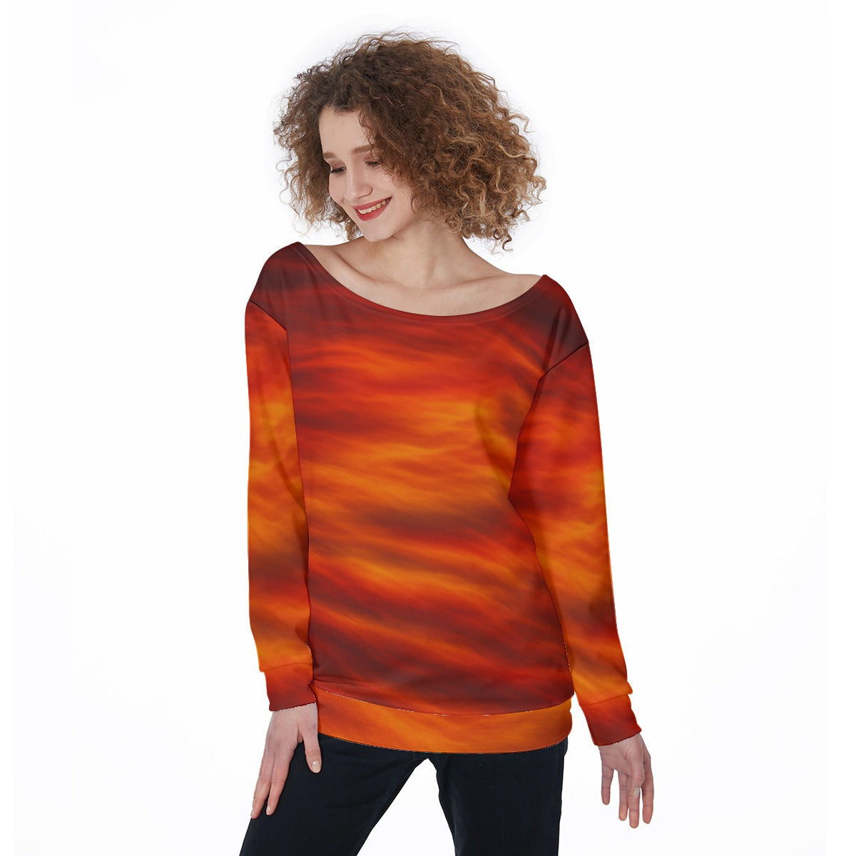 Women's Off-Shoulder Sweatshirt