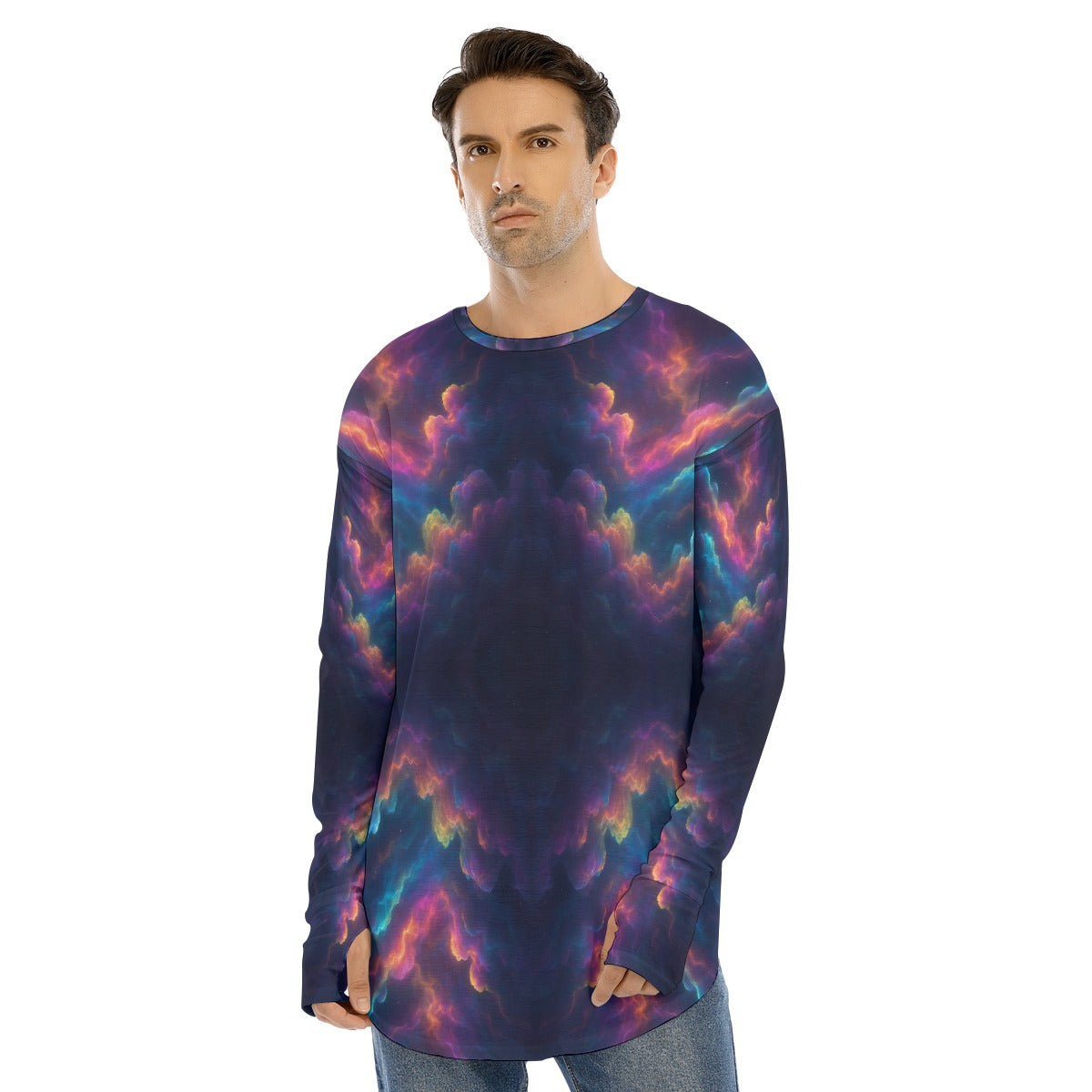 Men's Fingerless Long Sleeve T-shirt