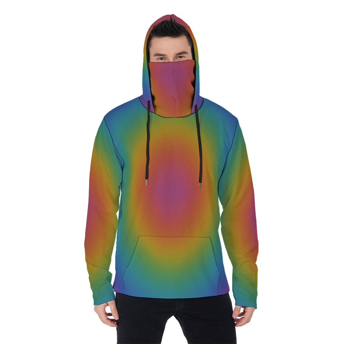 Men's Heavy Fleece Hoodie With Mask