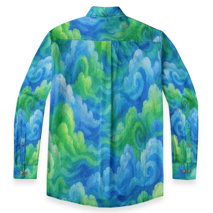 Men's Casual Lapel Long Sleeve Shirt|125GSM Cotton