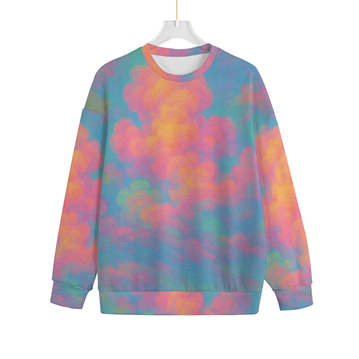 Unisex Drop-shoulder Knitted Fleece Sweater - view 1