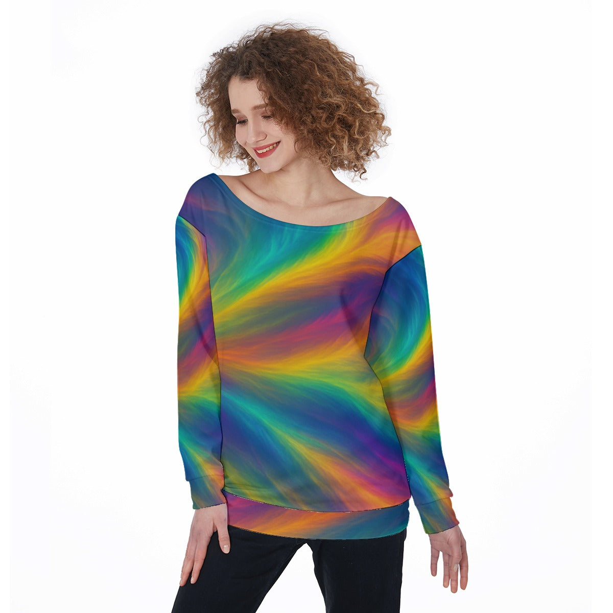 Women's Off-Shoulder Sweatshirt