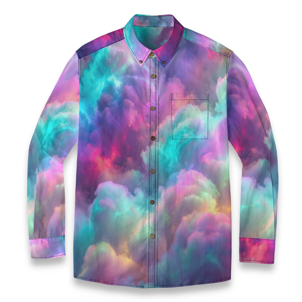 Men's Casual Lapel Long Sleeve Shirt|125GSM Cotton