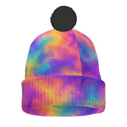 Knitted Hat With Pom-Pom