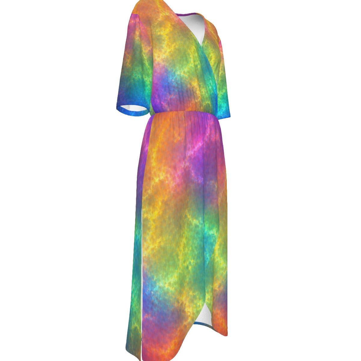 Women's Short Sleeve V-neck Dress