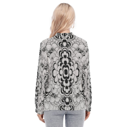 Women's Long Sleeve Blouse With Button Closure