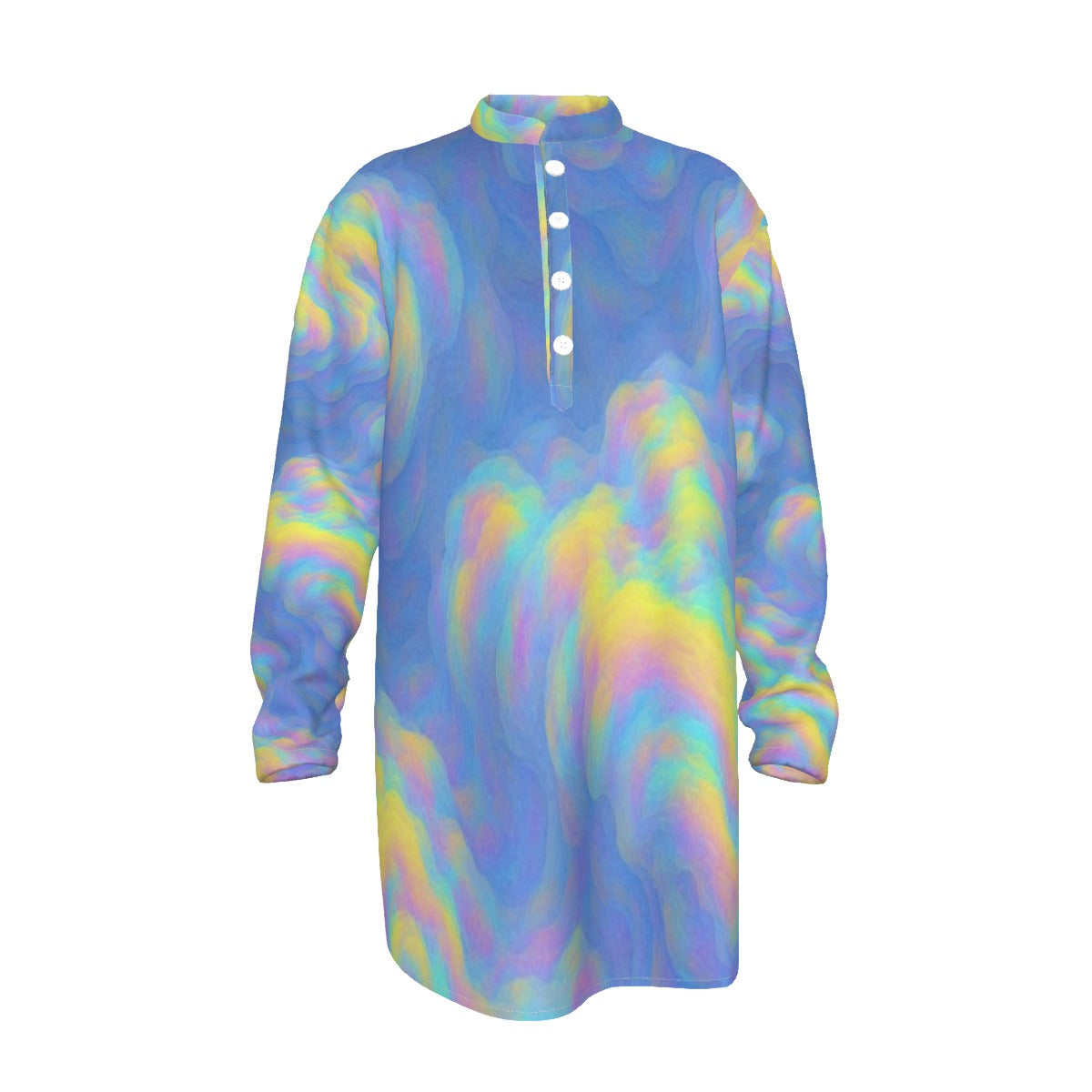 Men's Stand-up Collar Long Shirt