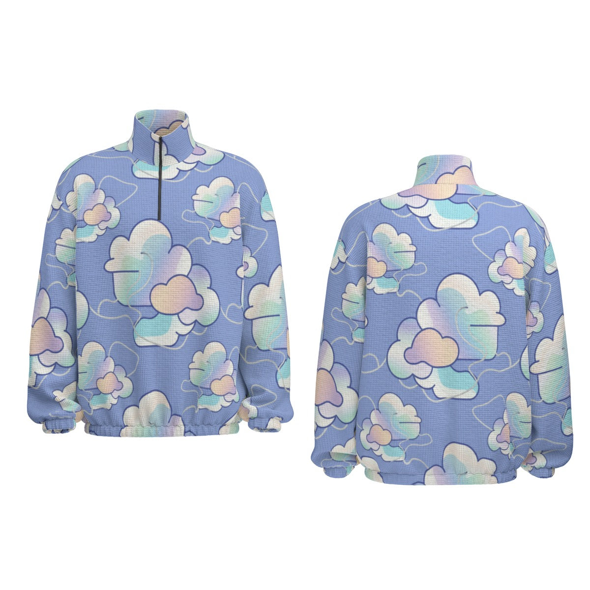 Unisex Turtleneck Zippered Sweatshirt
