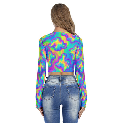 Women's Round Neck Crop Top T-Shirt