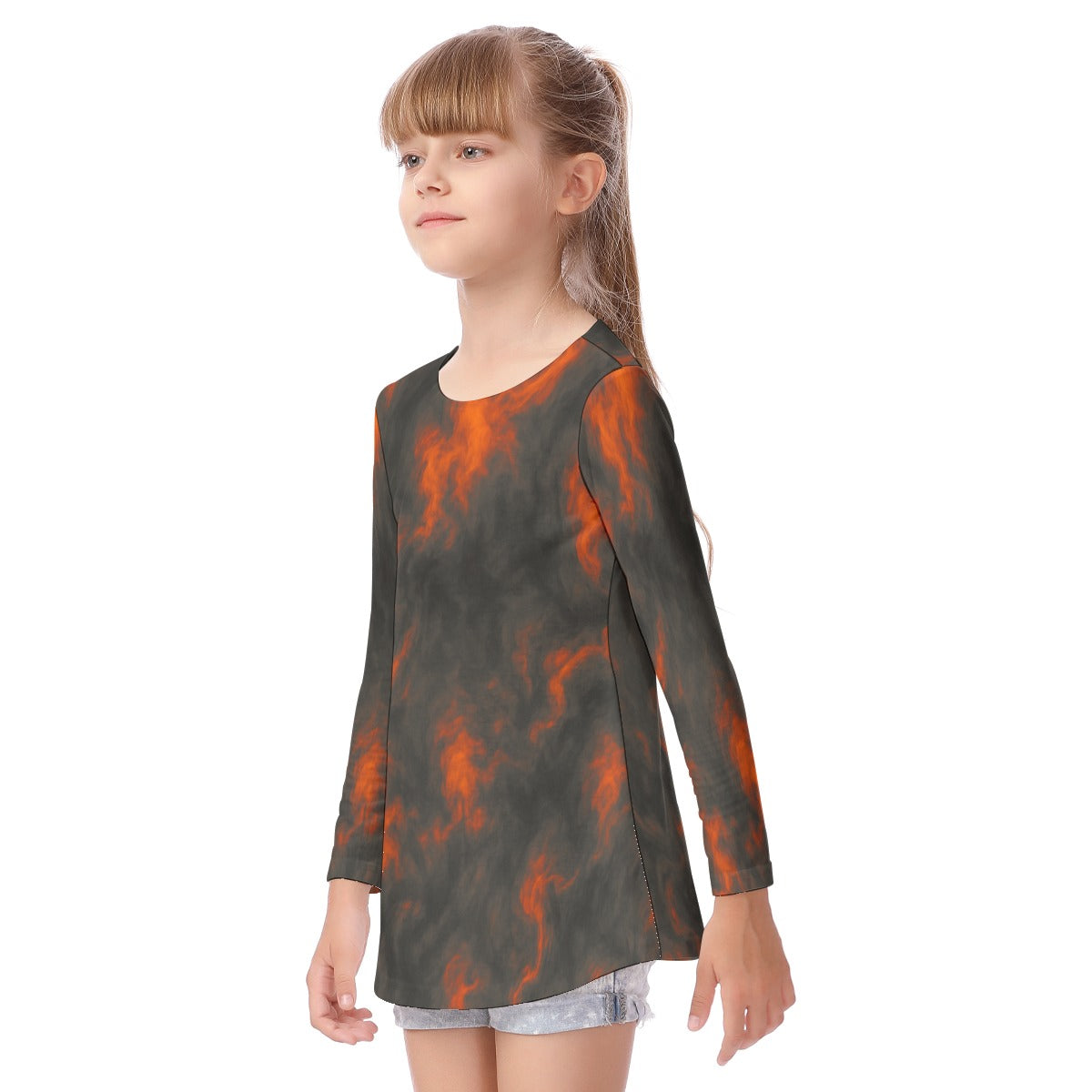 Unisex Kid's Long Sleeve O-neck T-shirt