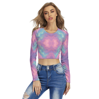 Women's Round Neck Crop Top T-Shirt