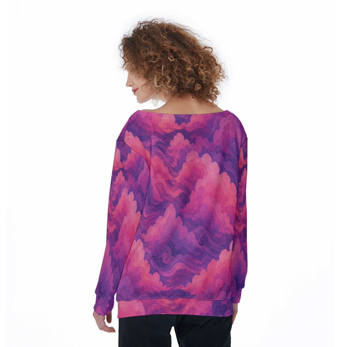 Women's Off-Shoulder Sweatshirt