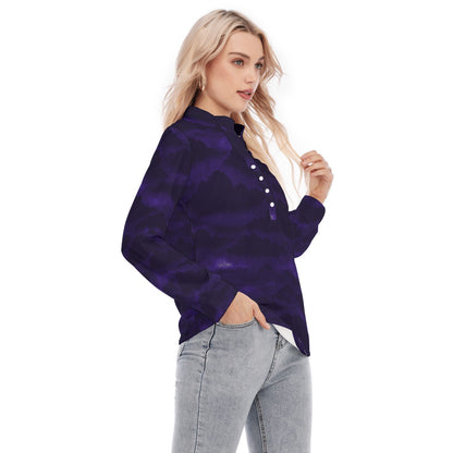 Women's Long Sleeve Blouse With Button Closure