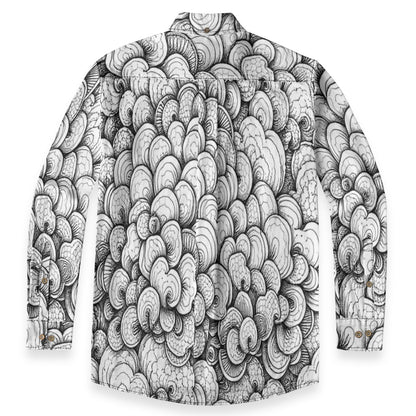 Men's Casual Lapel Long Sleeve Shirt|125GSM Cotton