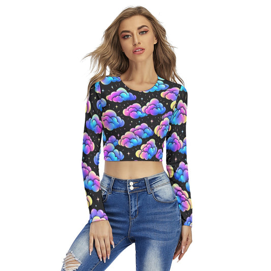 Women's Round Neck Crop Top T-Shirt