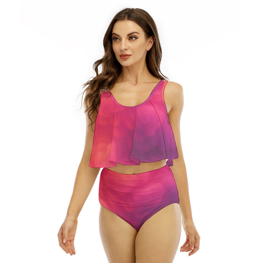 Women's Ruffled Vest Bikini Swimsuit