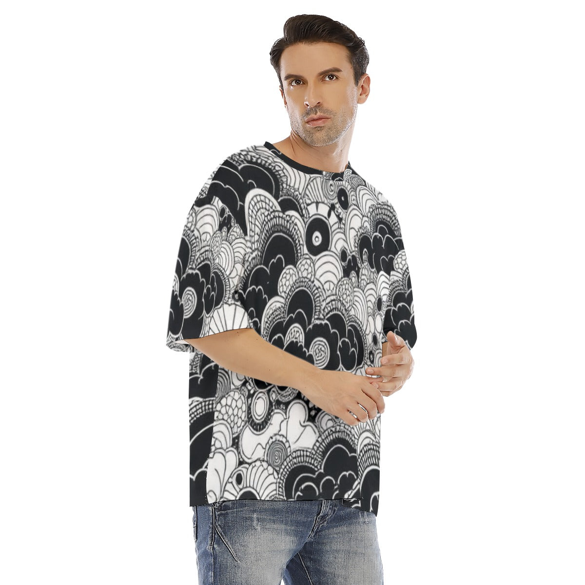 Men's Drop Shoulder T-shirt With Short Sleeve