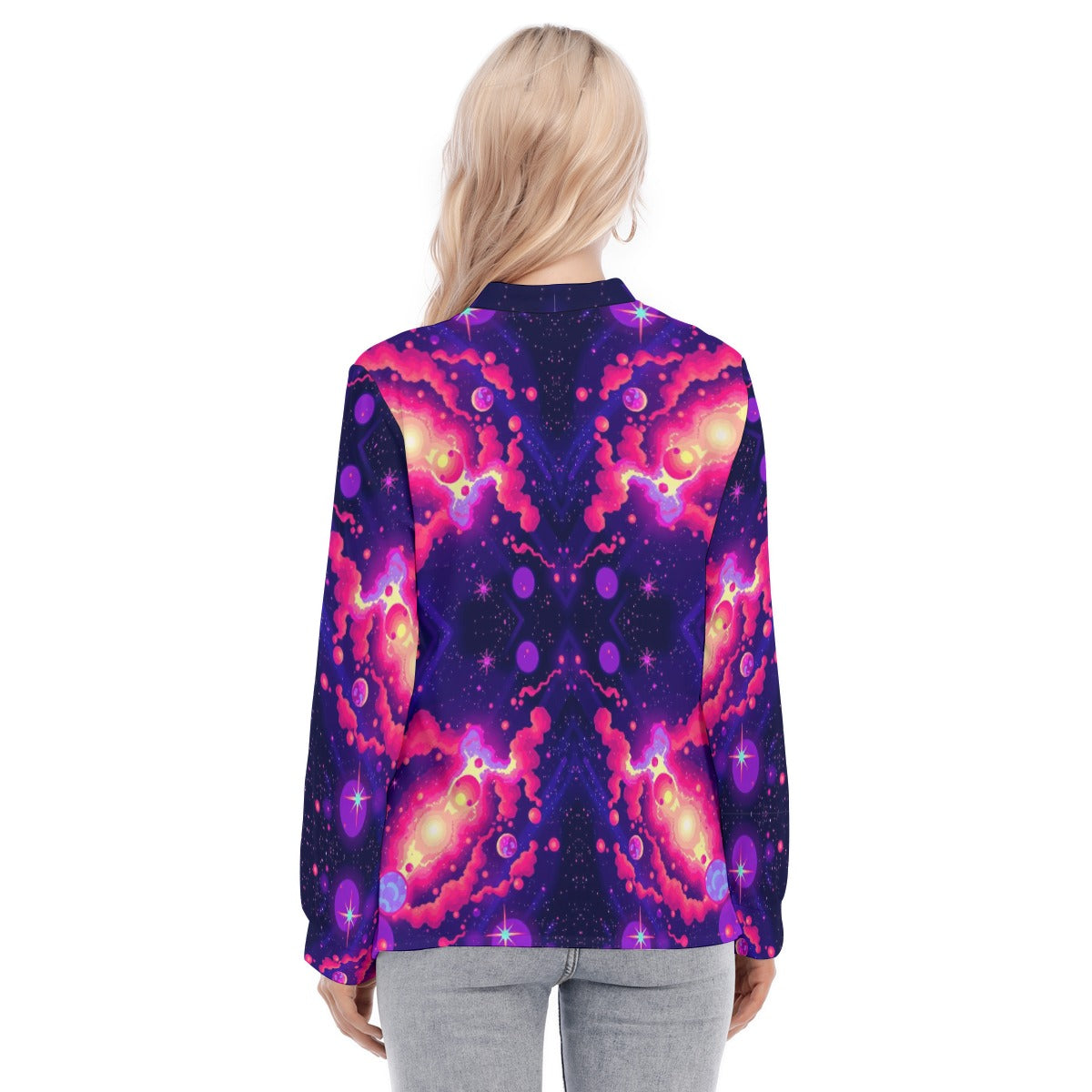 Women's Long Sleeve Blouse With Button Closure