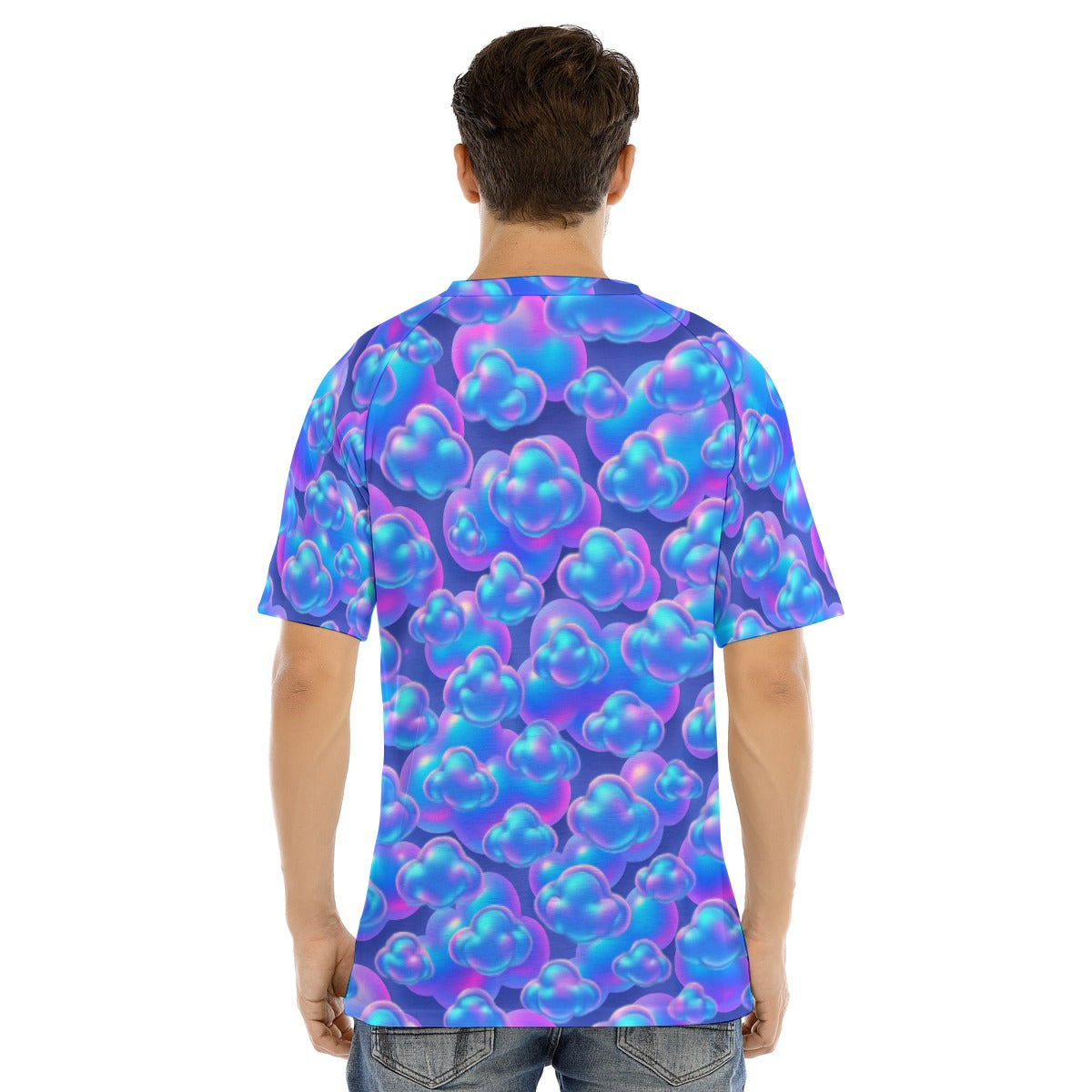 Men's Raglan Sleeve T-shirt With Button Closure