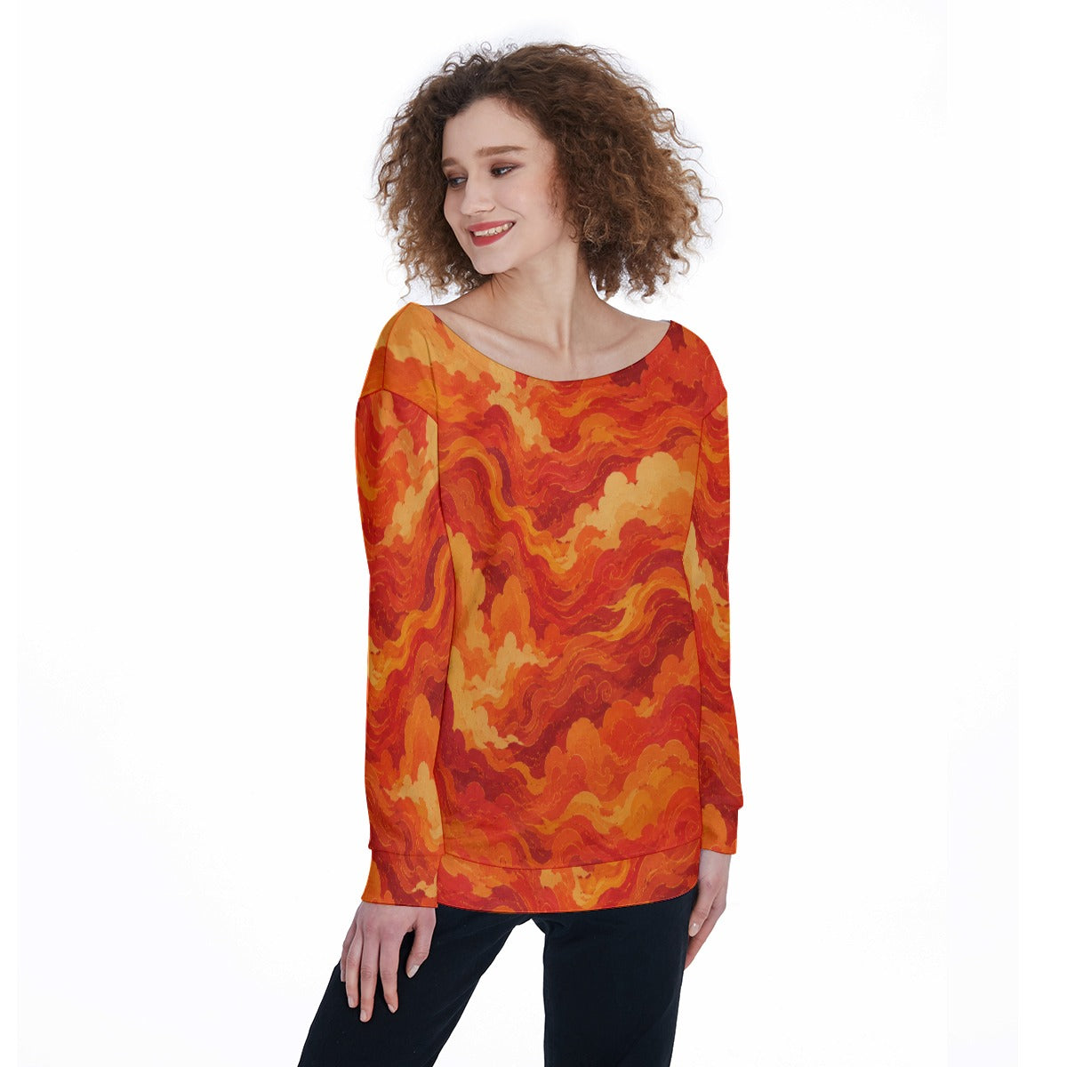 Women's Off-Shoulder Sweatshirt
