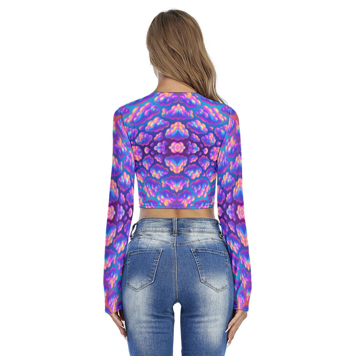 Women's Round Neck Crop Top T-Shirt