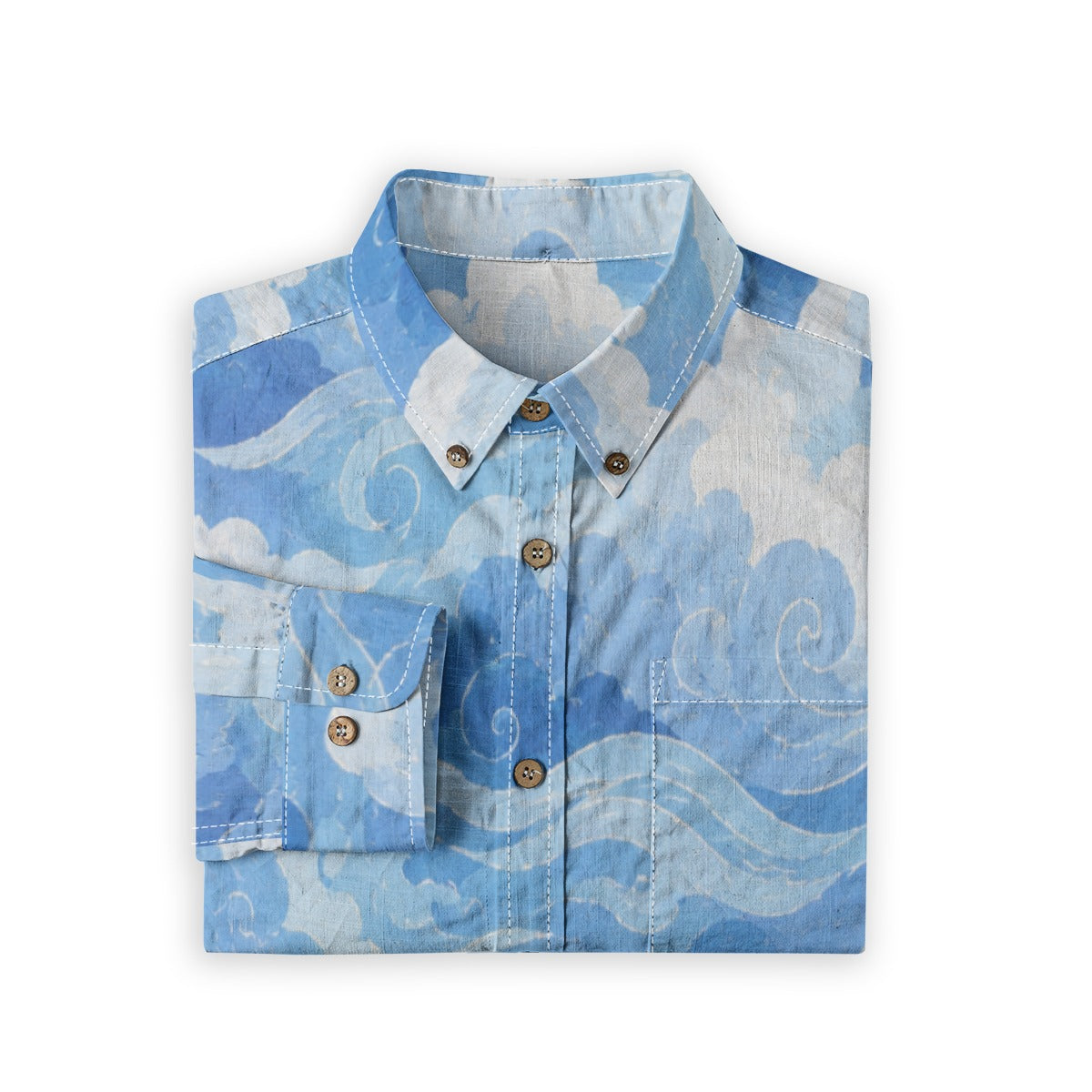 Men's Casual Lapel Long Sleeve Shirt|125GSM Cotton