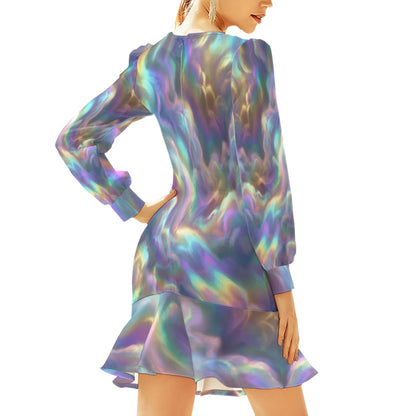 Women's Ruffle Hem Skinny Dress