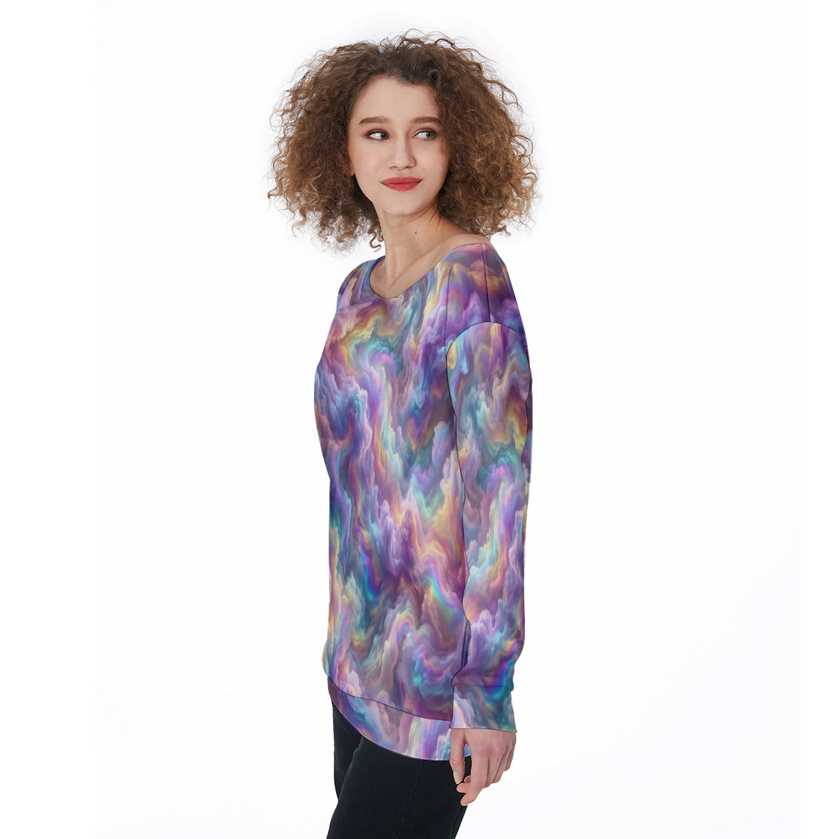 Women's Off-Shoulder Sweatshirt