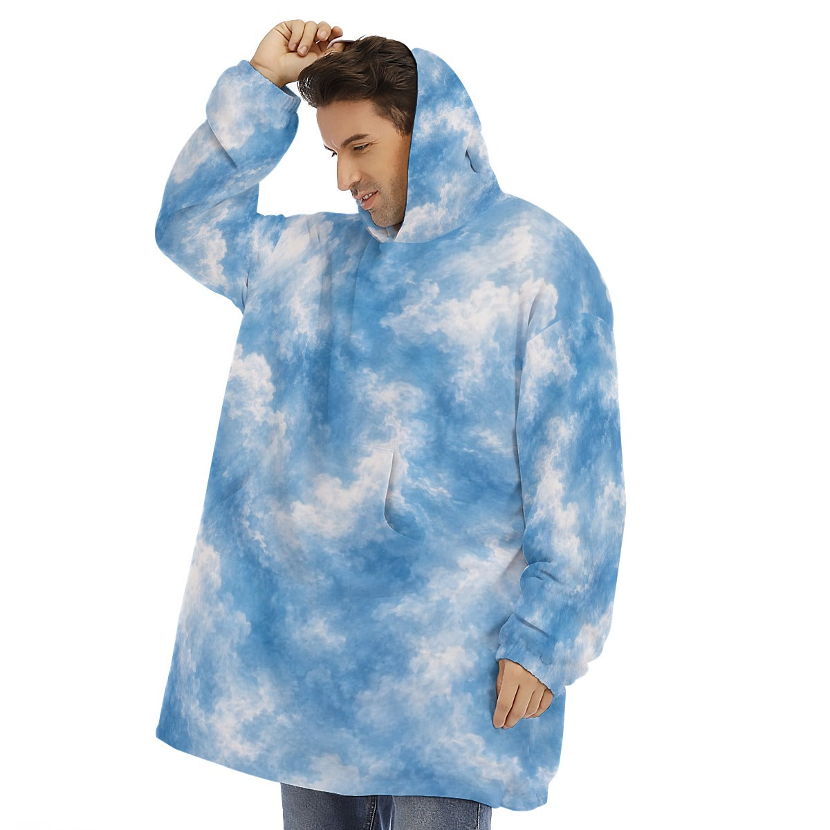 Unisex Sherpa-Fleece Hoodie Blanket - view 3