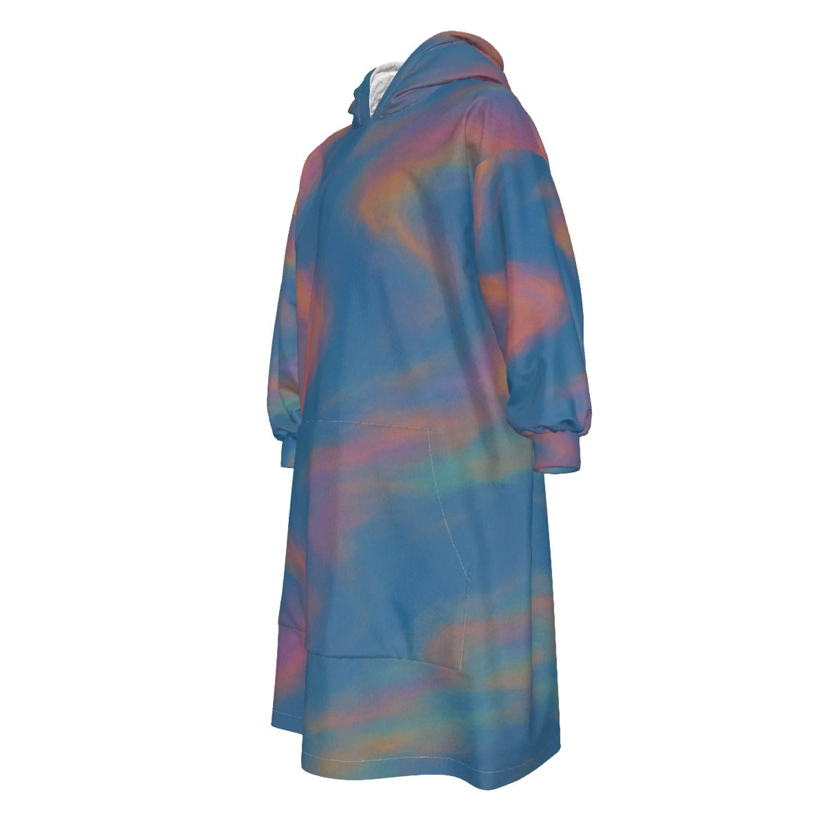 Unisex Kid's Sherpa Fleece Mid-Length Hoodie Blanket