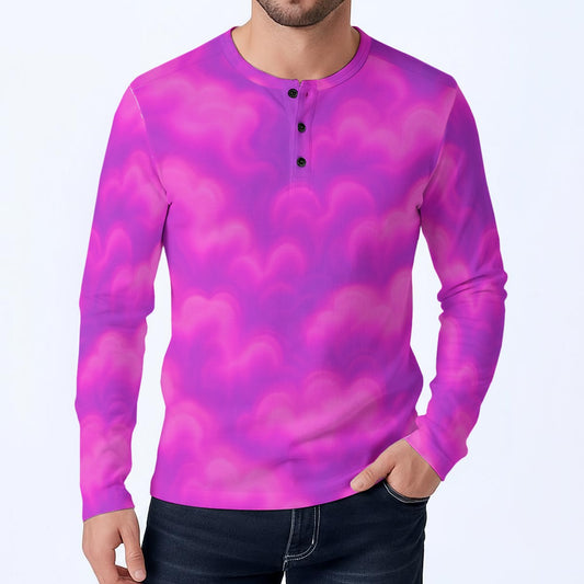 Men's Classic Long-Sleeve Henley Shirt
