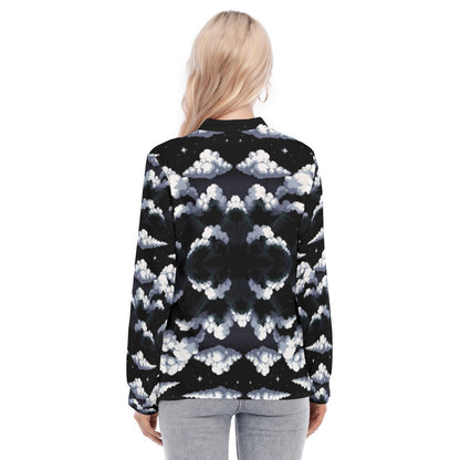 Women's Long Sleeve Blouse With Button Closure