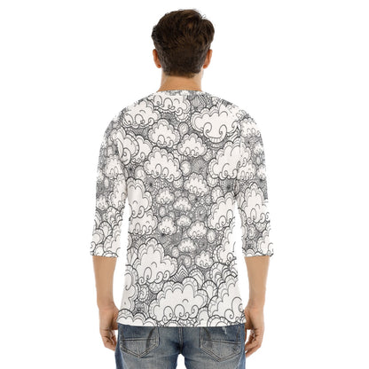 Men's Bracelet Sleeve T-shirt With Button Closure - view 4