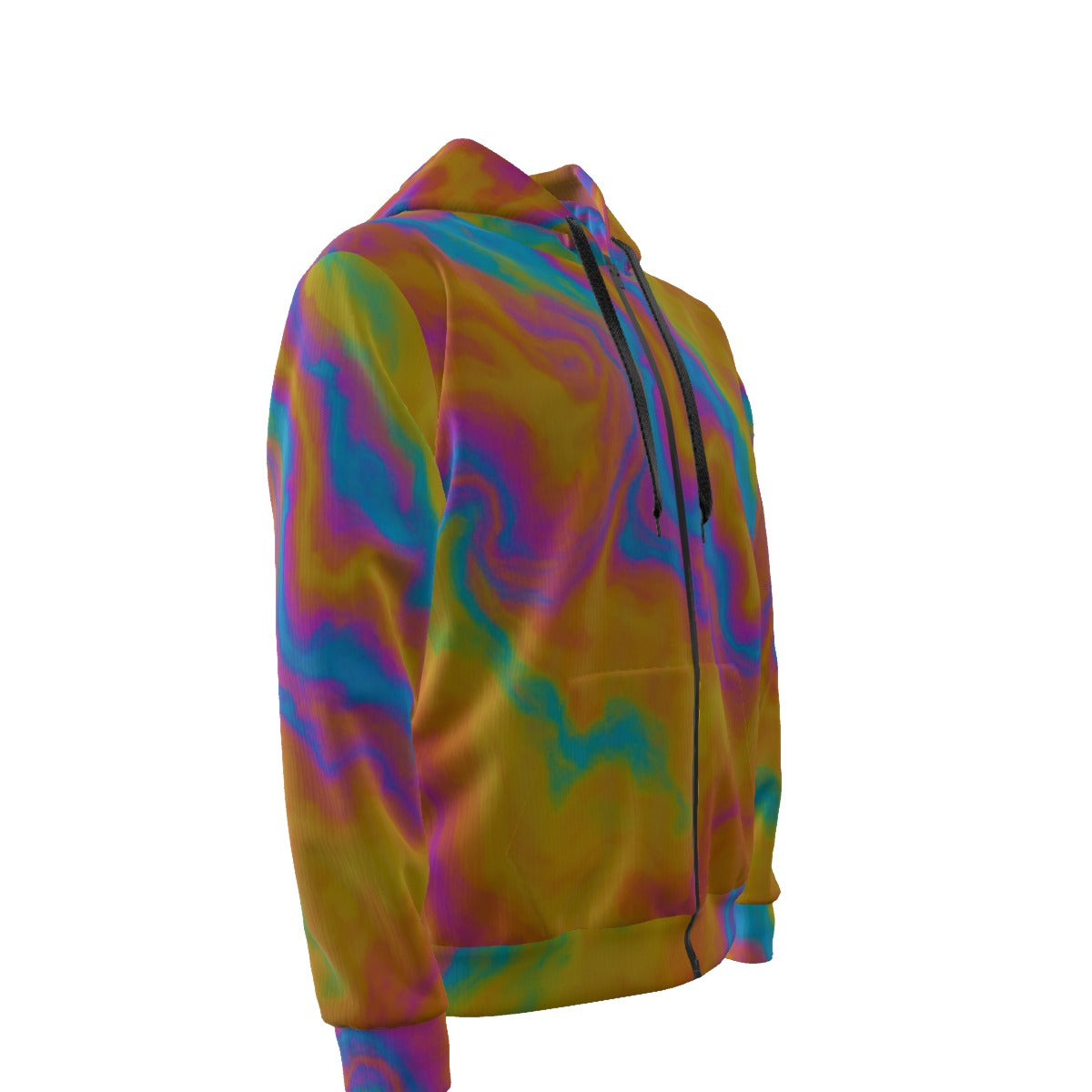 Unisex Zipper Hoodie With Black Lining