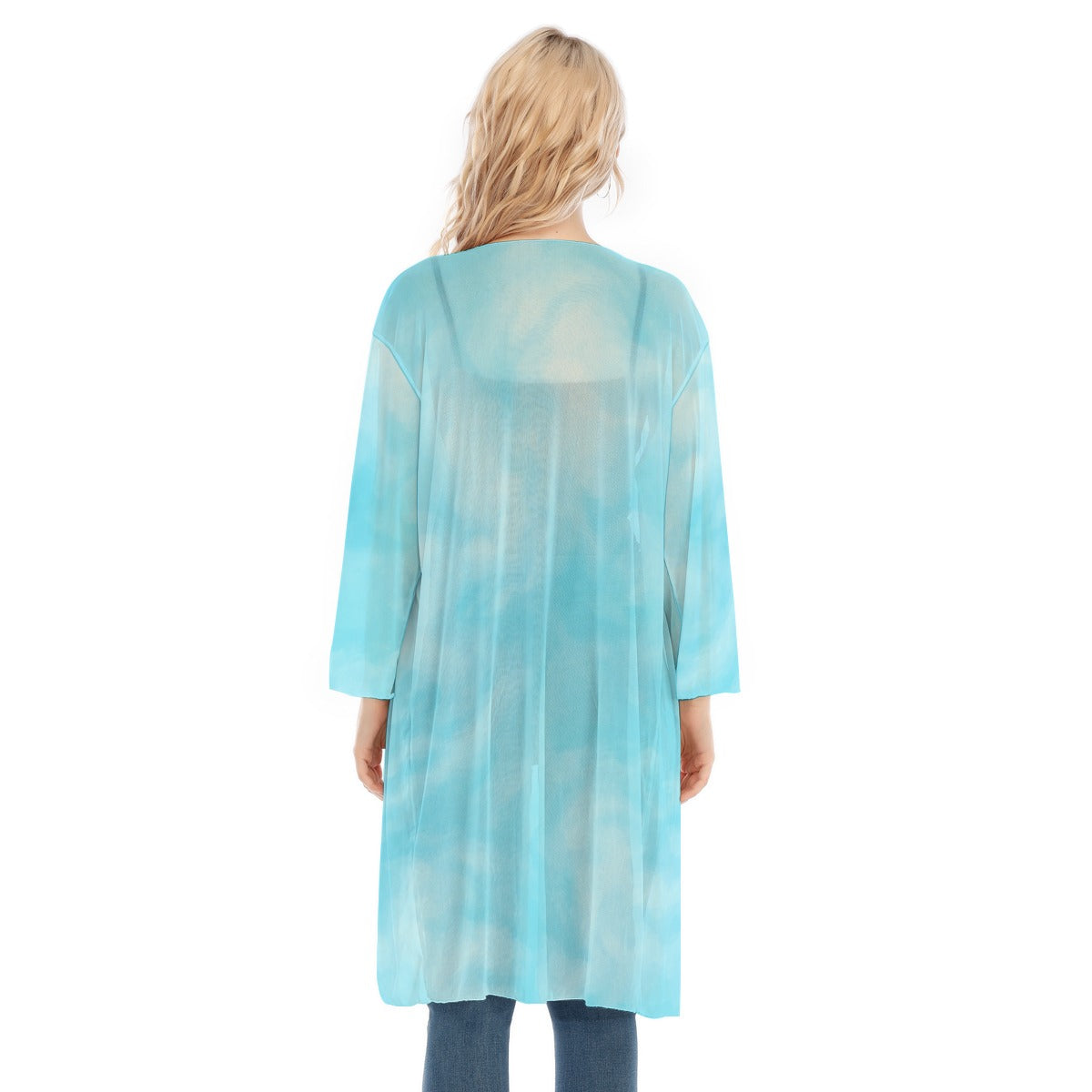 Women's V-neck Mesh Cardigan